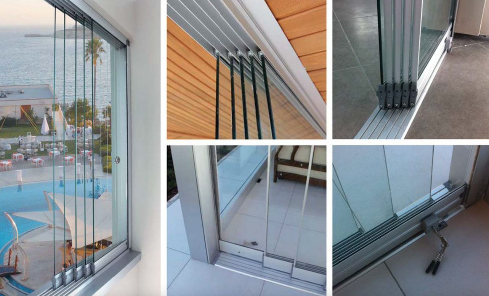 Vetrate panoramiche scorrevoli in linea